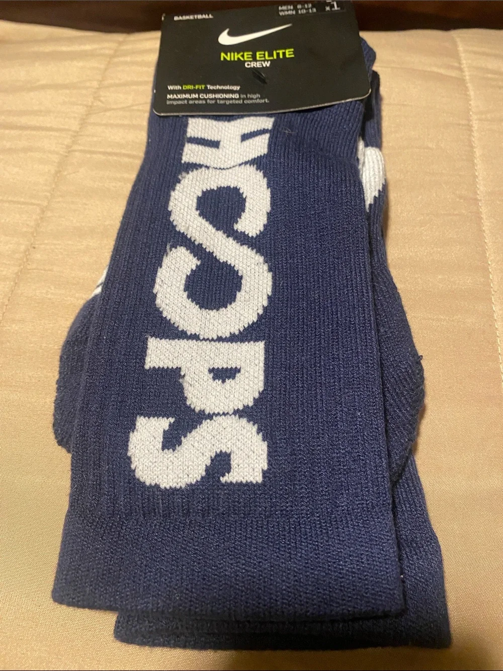 Nike Elite Crew Socks - Navy and White